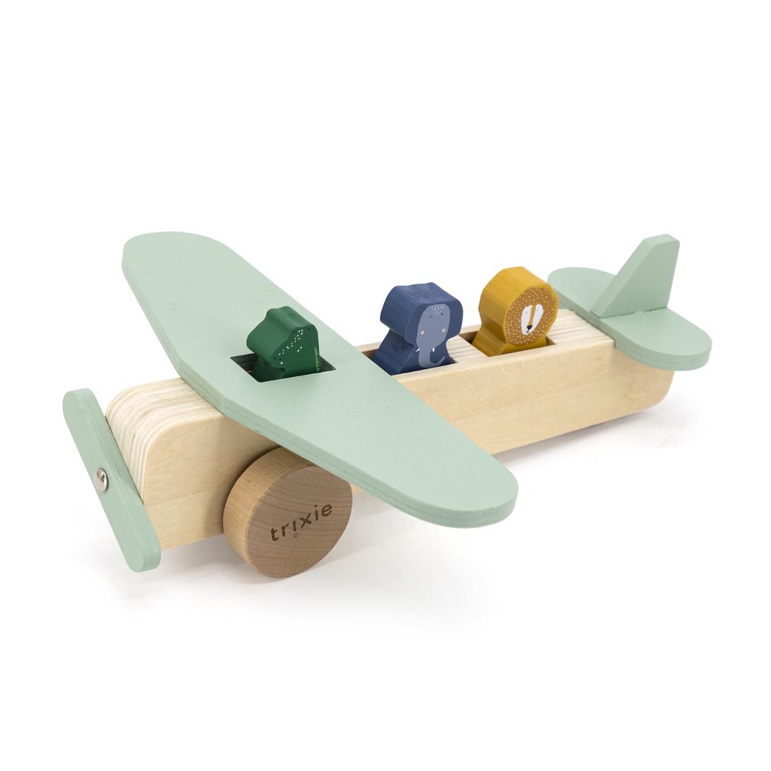 Wooden animal airplane